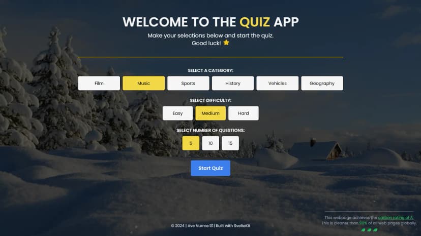 Quiz App Screenshot